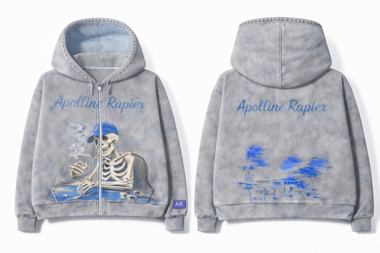 Grey Frost Zip Hoodie