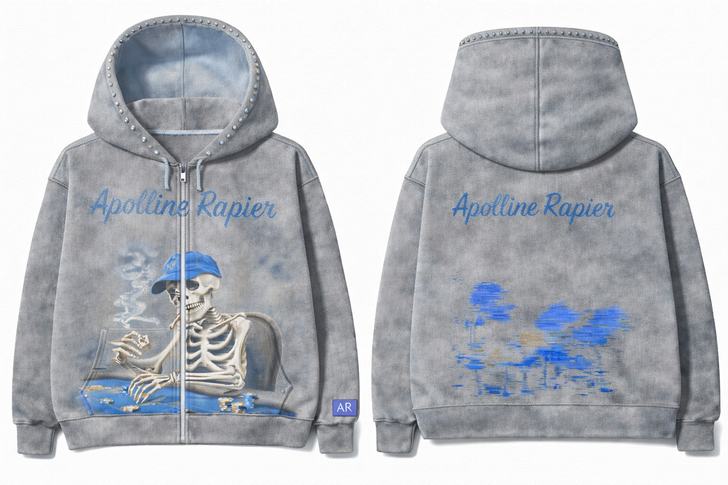 Grey Frost Zip Hoodie