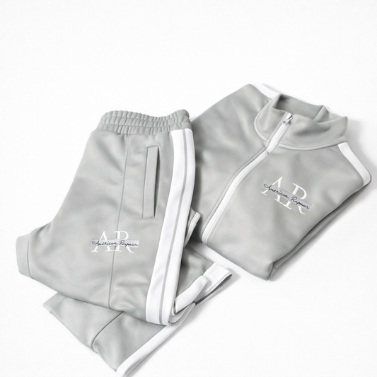 Grey Embroidered Track Suit